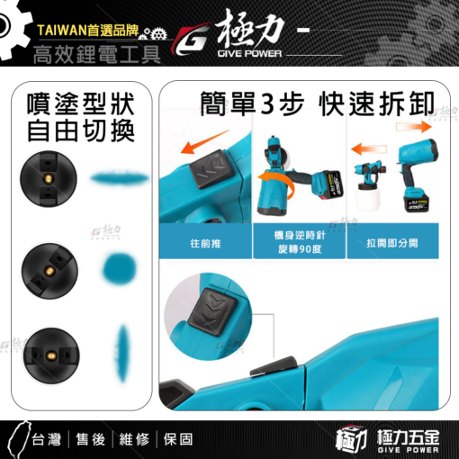 【極力 GIVE POWER】20V大功率噴漆槍：圖片 7